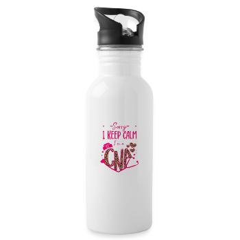 CNA Nursing Quotes Funny Nurse Lovers Cute CNA - Water bottle with straw - white - Right