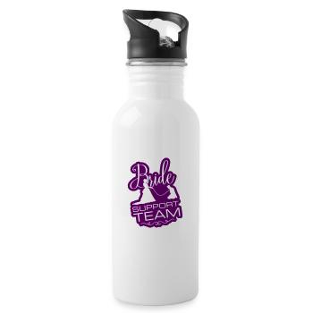 Équipe de soutien à la mariée - Gourde avec paille intégrée - blanc - Droite