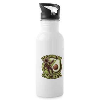 Avocado: Exploring The Guac-Axy - Trinkflasche mit integriertem Trinkhalm - Weiß - Rechts