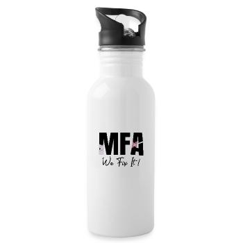 Physician Assistant We Fix It MFA - Water bottle with straw - white - Right