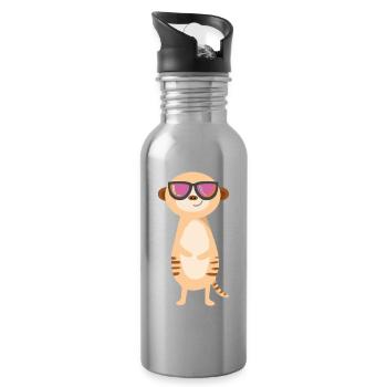 Cool Man - Trinkflasche mit integriertem Trinkhalm - Lightsilver - Rechts