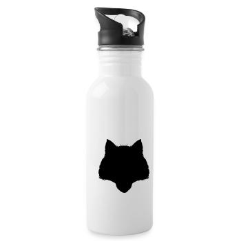 Loup - Gourde avec paille intégrée - blanc - Droite