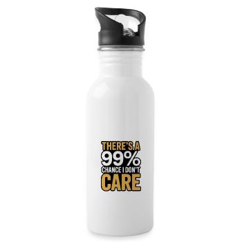 99% chance that I don't care Sarcasm Saying - Water bottle with straw - white - Right