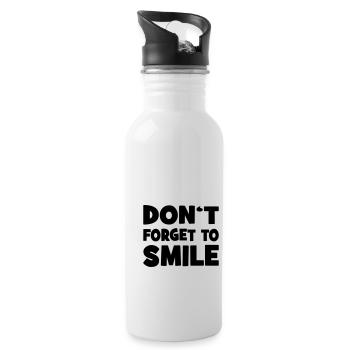 smile - Water bottle with straw - white - Right
