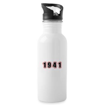 1941 Année Anniversaire - Gourde avec paille intégrée - blanc - Droite