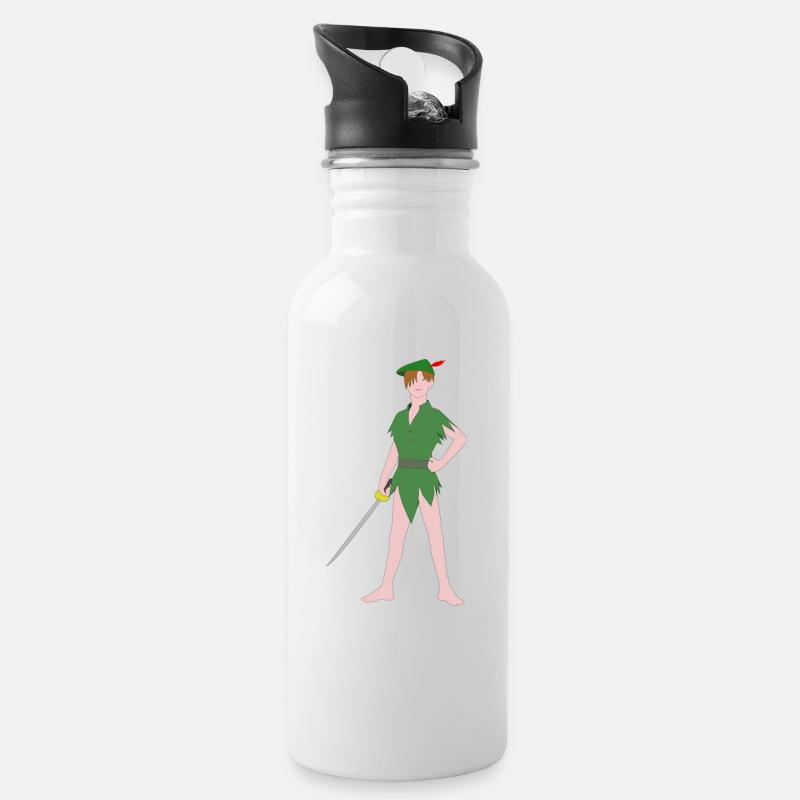 peter pan 31644 1280 - Trinkflasche mit integriertem Trinkhalm - Weiß
