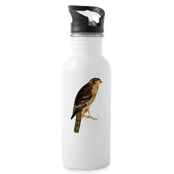 Oiseaux de proie Faucon - Gourde avec paille intégrée - blanc - Droite