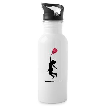 Padel Padel Tennis Padel-girl PADELTENNIS-queen - Water bottle with straw - white - Right