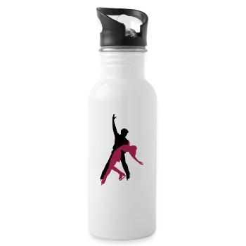 Eiskunstlauf - Trinkflasche mit integriertem Trinkhalm - Weiß - Rechts