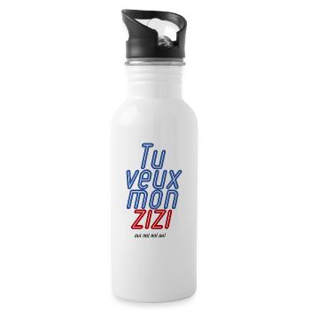 Tu veux mon zizi - Gourde avec paille intégrée - blanc - Droite