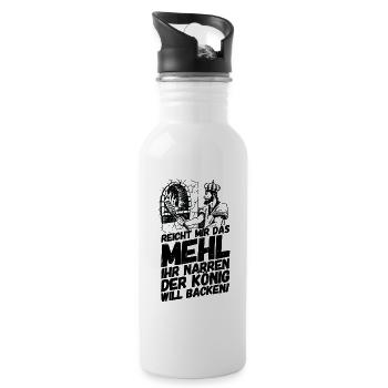 Bäcker Bäckerei Backwaren Backen - Trinkflasche mit integriertem Trinkhalm - Weiß - Rechts