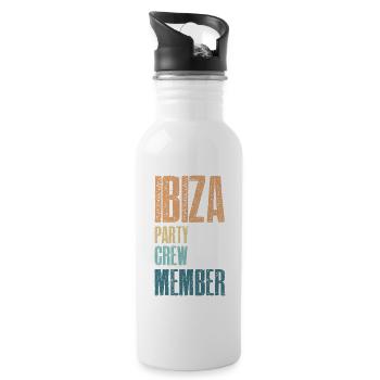 Ibiza Party Crew - Water bottle with straw - white - Right