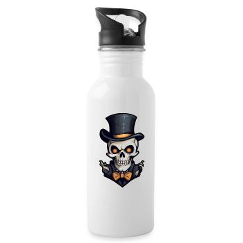 Halloween Design gruselig für die nächste Party - Trinkflasche mit integriertem Trinkhalm - Weiß - Rechts