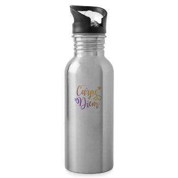 carpe Diem - Gourde avec paille intégrée - argent clair - Droite