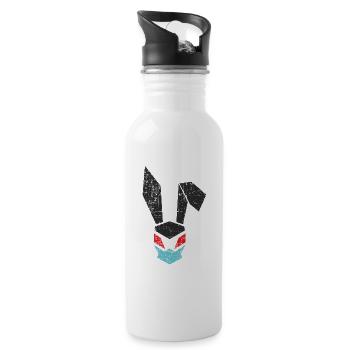 Crazy Easter with MNS mask - geometric - Water bottle with straw - white - Right