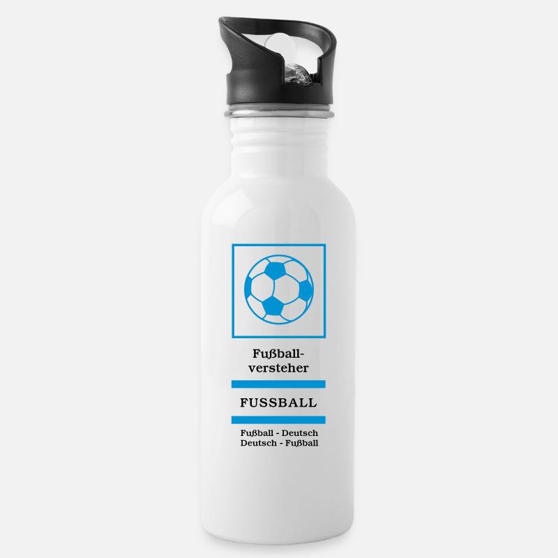 entendeurs de football - Gourde avec paille intégrée - blanc