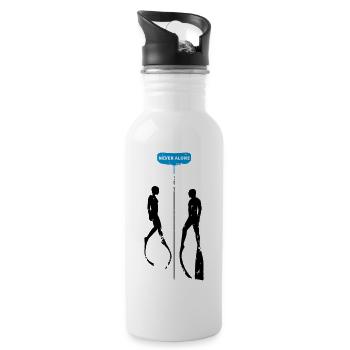 Never Alone Bifins - Trinkflasche mit integriertem Trinkhalm - Weiß - Rechts