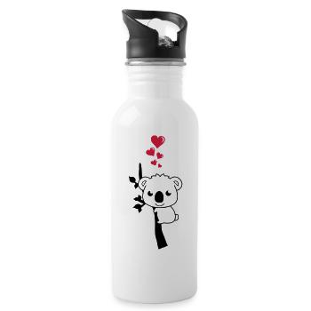 sweet_koala_in_love - Gourde avec paille intégrée - blanc - Droite