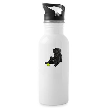The cutest Eurasier - Water bottle with straw - white - Right