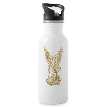 Michael Archangel - Water bottle with straw - white - Right