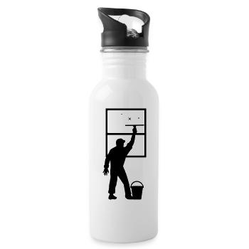 Window cleaner - Water bottle with straw - white - Right