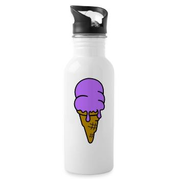 ice - Water bottle with straw - white - Right