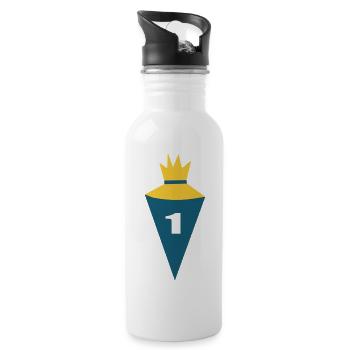 School Cone, School Child 1st Grade, School, Back to School - Water bottle with straw - white - Right