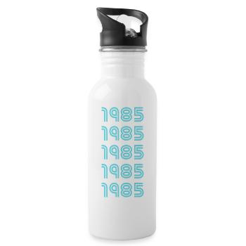 Year of birth 1985 - Water bottle with straw - white - Right