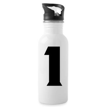 1 - Gourde avec paille intégrée - blanc - Droite