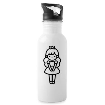 princess - Water bottle with straw - white - Right