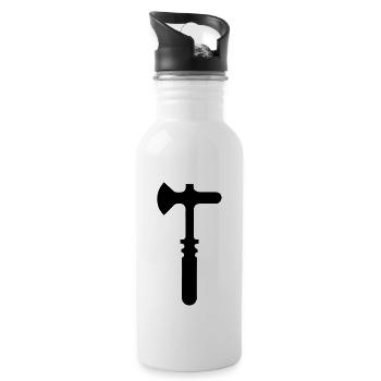 Werkzeug - Trinkflasche mit integriertem Trinkhalm - Weiß - Rechts