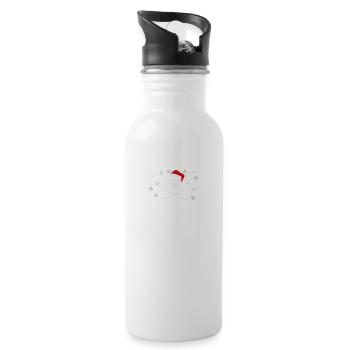 Frohes Weihnachtsgeschenk 🎅 🎄 🎁 💖 für alle - Trinkflasche mit integriertem Trinkhalm - Weiß - Rechts