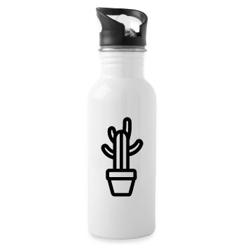 Cactus - Water bottle with straw - white - Right