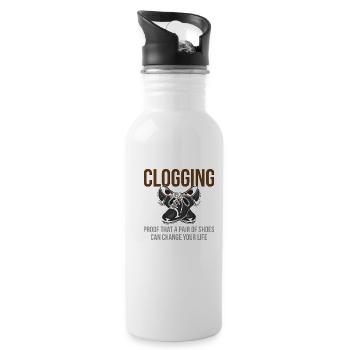 Clogging Proof That A Pair Of Shoes Can Change - Water bottle with straw - white - Right