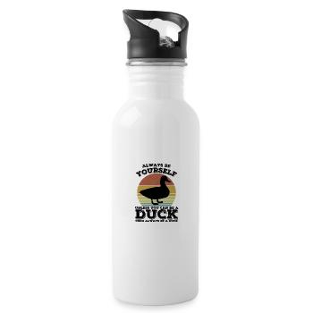 Duck - Water bottle with straw - white - Right