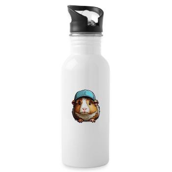 Guinea pig with blue cap - Water bottle with straw - white - Right