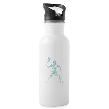 Pickleball Racquetball Women's Pickleball - Water bottle with straw - white - Right