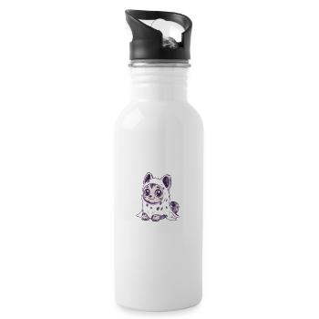 Hyäne Halloween Lustig Geist - Trinkflasche mit integriertem Trinkhalm - Weiß - Rechts