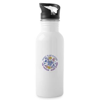 Forget The Glass Slippers This Princess Wears - Trinkflasche mit integriertem Trinkhalm - Weiß - Rechts