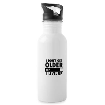 I Don't Get Older I Level Up Gamer Geschenk Gaming - Trinkflasche mit integriertem Trinkhalm - Weiß - Rechts