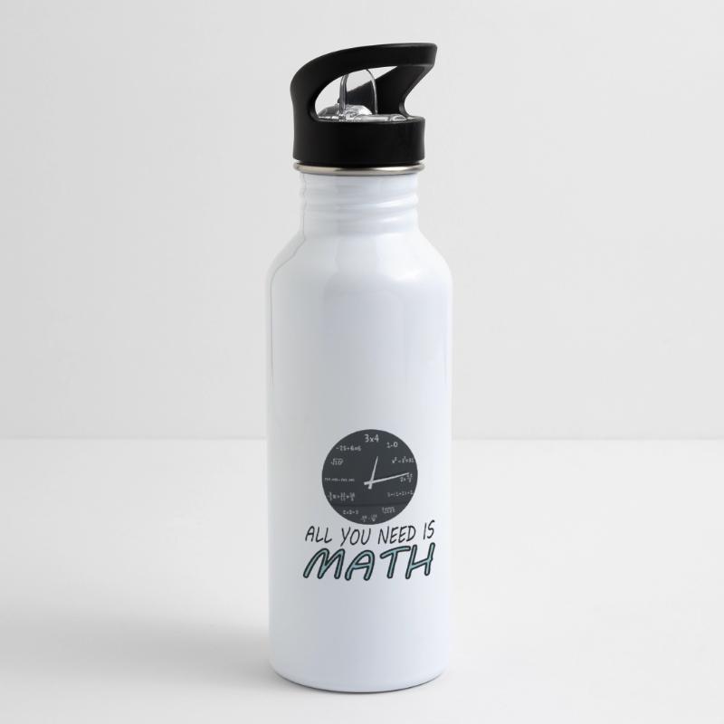 Study Math Student Math Study Gift Water bottle with straw