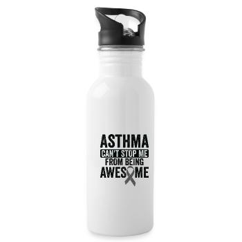 L’asthme génial ne peut pas s’arrêter - Conscience - Gourde avec paille intégrée - blanc - Droite