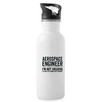 Just Explaining - Aerospace Engineer - Water bottle with straw - white - Right