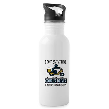 Chauffeur de messagerie disant cool dictons cadeau de messagerie - Gourde avec paille intégrée - blanc - Droite