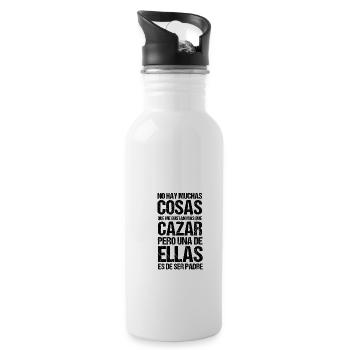 No Hay Muchas Cosas Que Me Gustan Más Que Cazar - Gourde avec paille intégrée - blanc - Droite