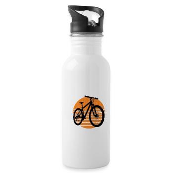 Mountain bike design for cyclists - Water bottle with straw - white - Right