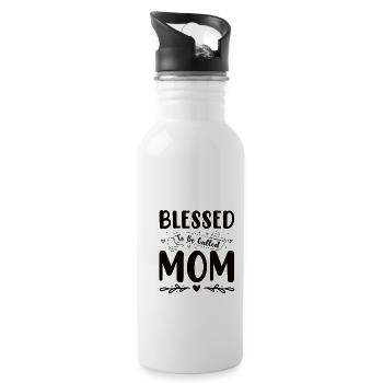 Meilleur cadeau de maman de la fête des mères - Gourde avec paille intégrée - blanc - Droite