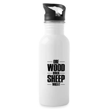 Board Game Board Game Board Game Settler Sheep - Water bottle with straw - white - Right