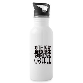 Teacher Learning Teaching Kindergarten Student School - Water bottle with straw - white - Right