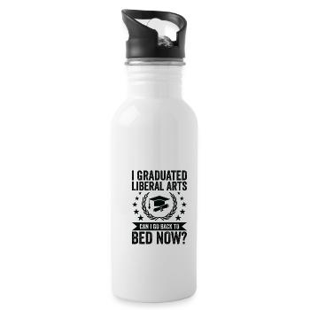 I Graduate Humanities - Water bottle with straw - white - Right